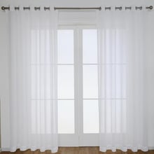 Sorrento White Sheer Eyelet Single Panel Curtain